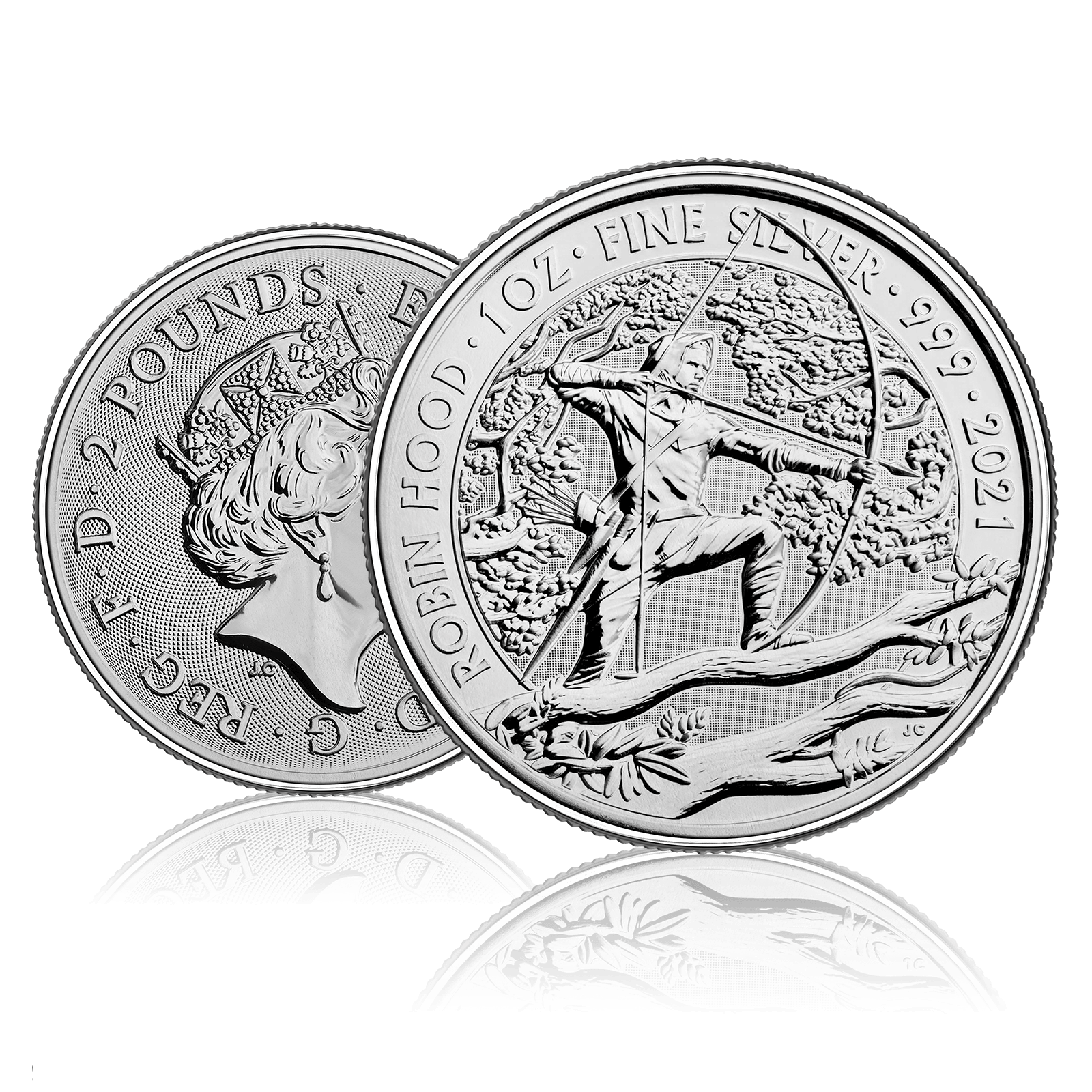 正規品2021 ロイヤルミント ロビン フッド 銀貨 1oz ロイヤルミント 2021 クイーンズビースト コンプリーター