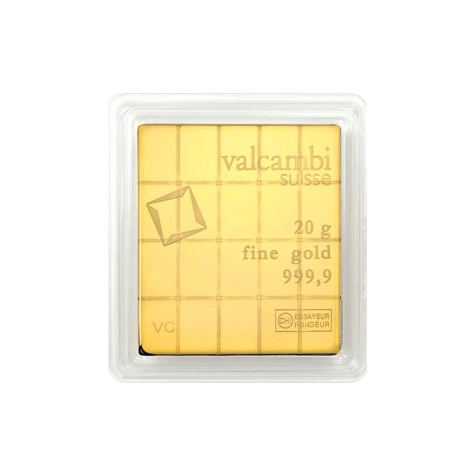 Valcambi Suisse 1 Gram Gold CombiBar – .9999 Fine Gold Bar, Assay Bar