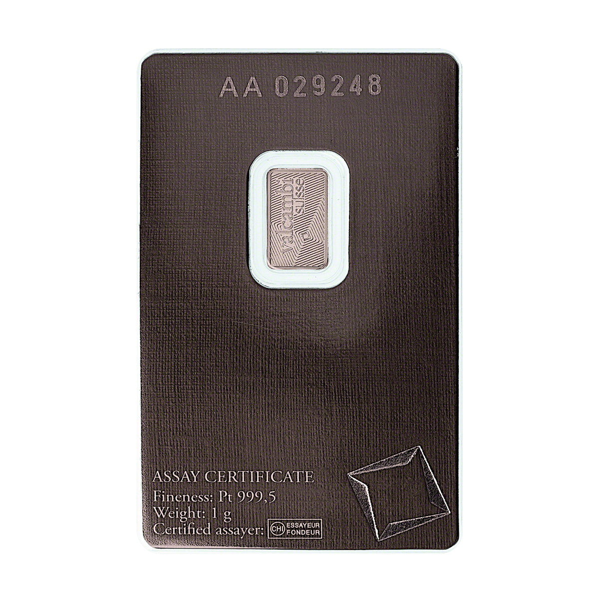 thumbnail image 2 of 1/10 Gram Gold & Platinum Bar COMBO - 999 Fine Bullion - Benchmark Mint 2020 2 of 6