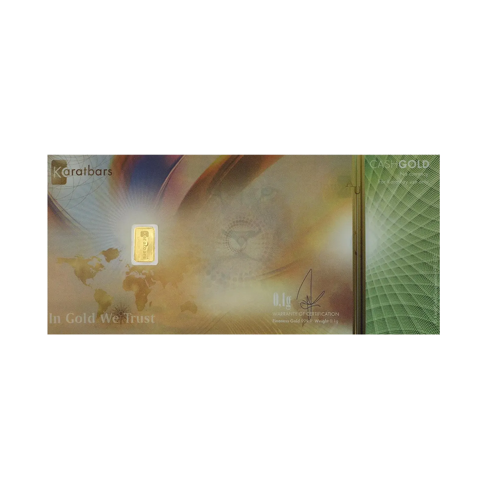 0.1g Cash Gold Bullion (999.9) | Gold Bank - London