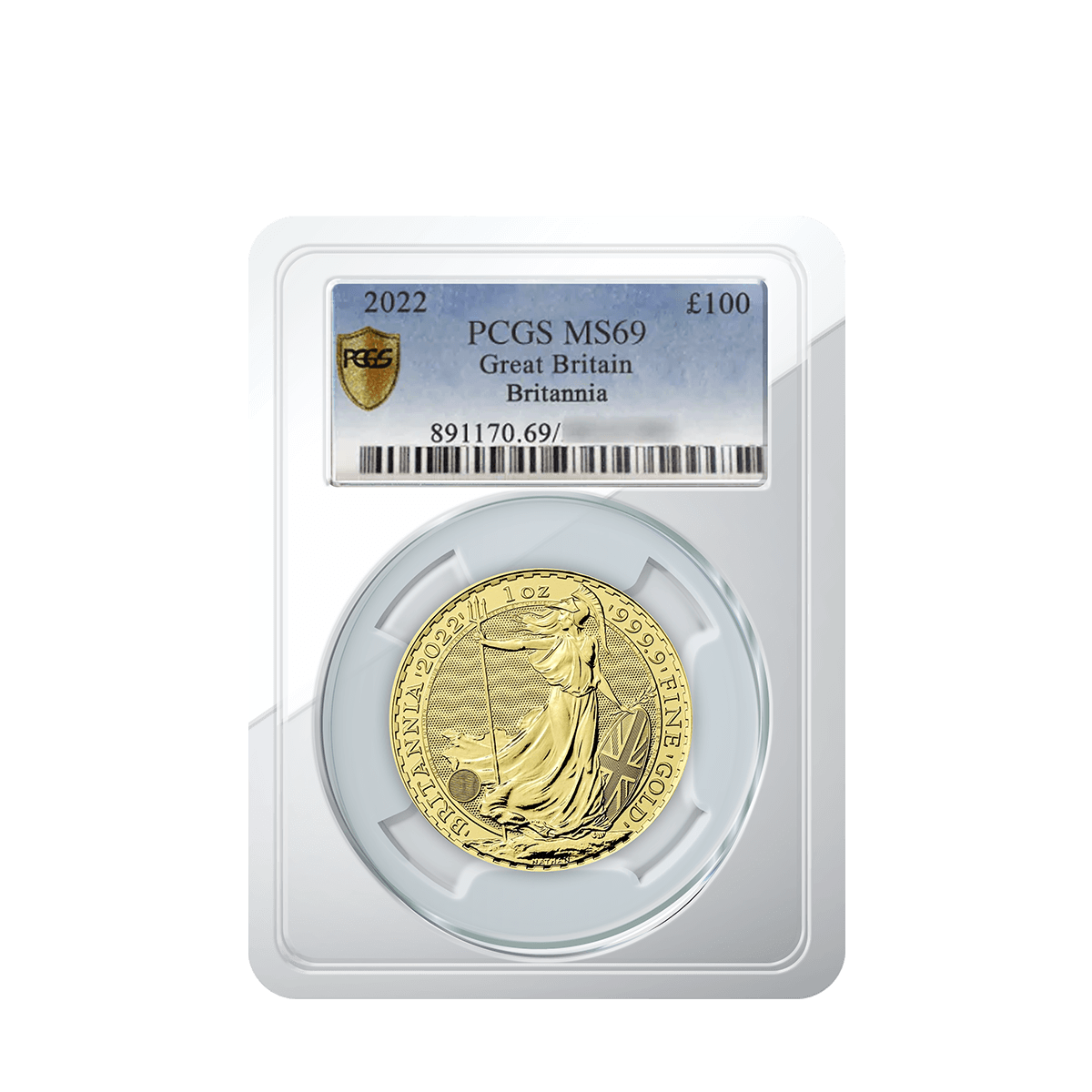 1oz Gold Great Britain Britannia (2022) PCGS-MS69 | Gold Bank - London