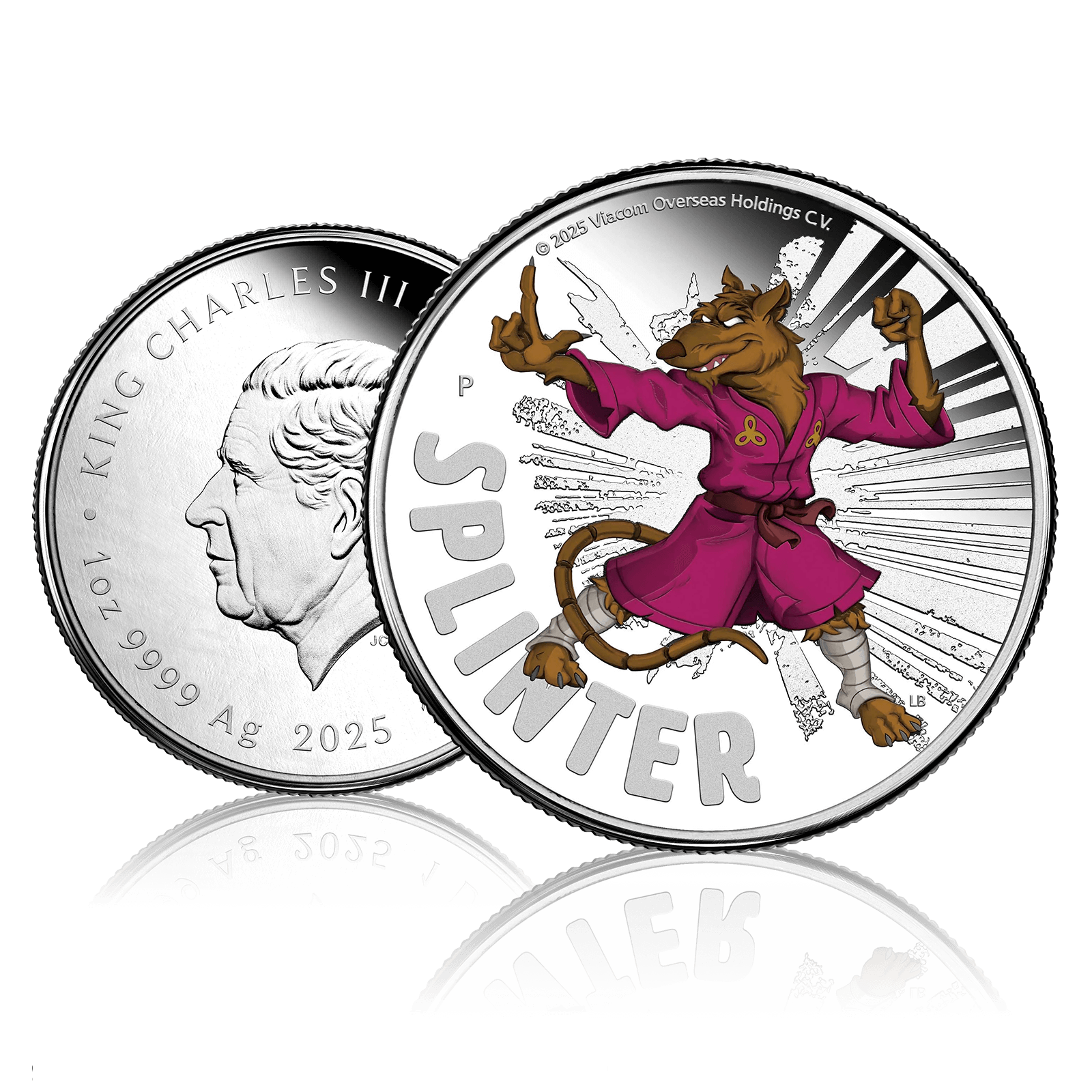 Splinter Silver 1oz Silver Teenage Mutant Ninja Turtles Splinter (2025) | Gold Bank ...