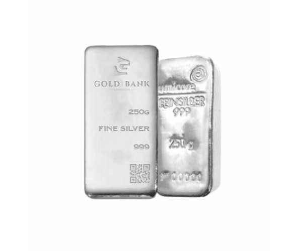 250g Silver Investment Bar Mixed Brands (Best Value)