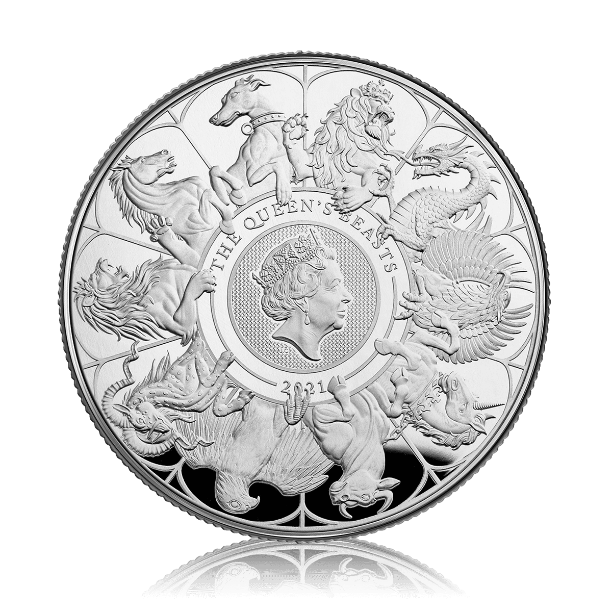 2oz Silver Queens Beasts Completer (2021)