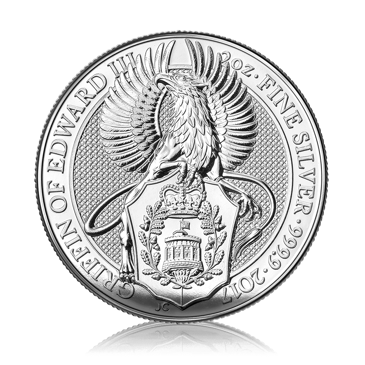 2 Ounce Silver Queen's Beast Griffin Of Edward (2017)