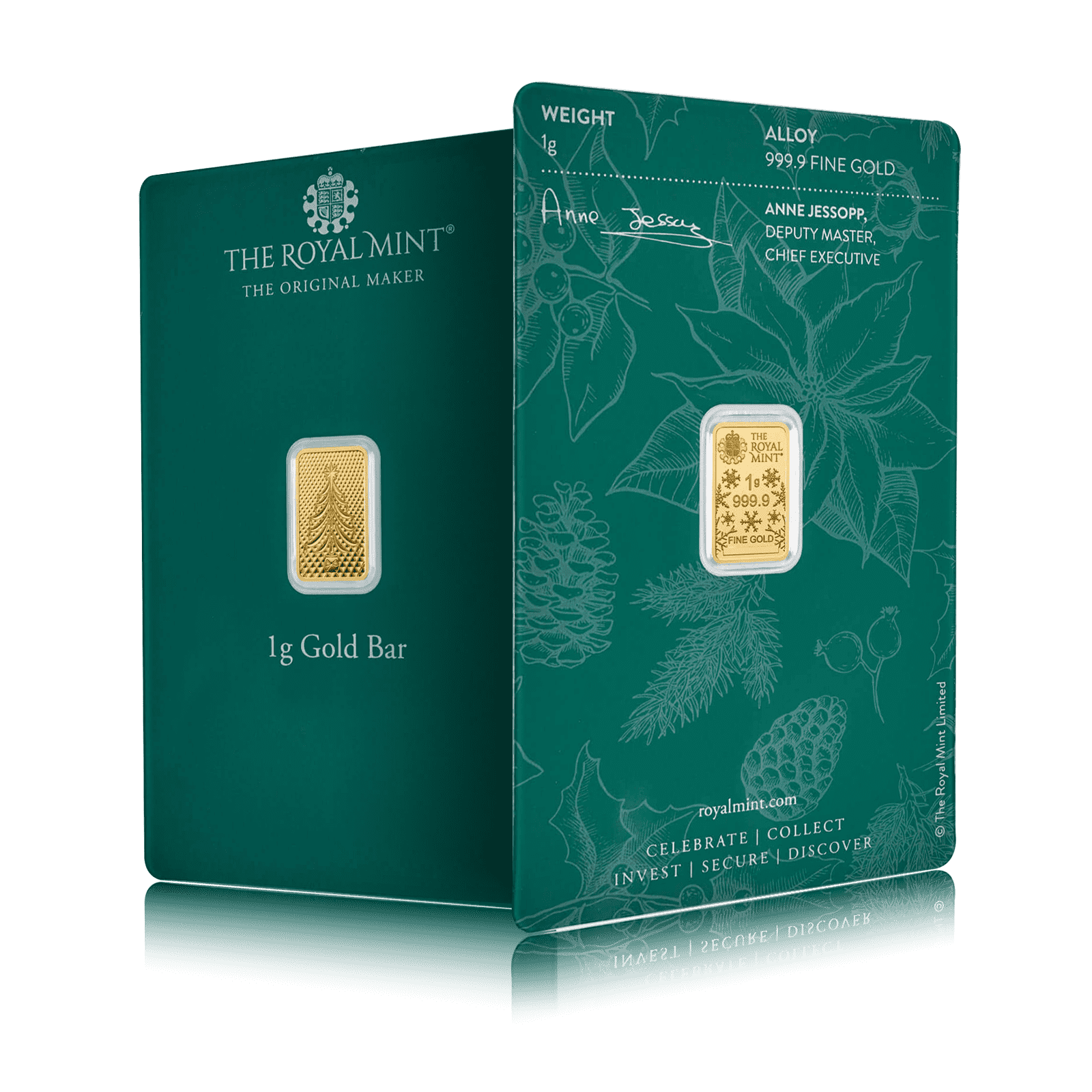 1g Royal Mint Christmas Gold Bar (999.9)