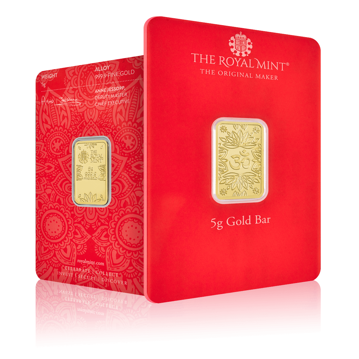 5g Royal Mint OM Investment Fine Gold Bar (999.9)