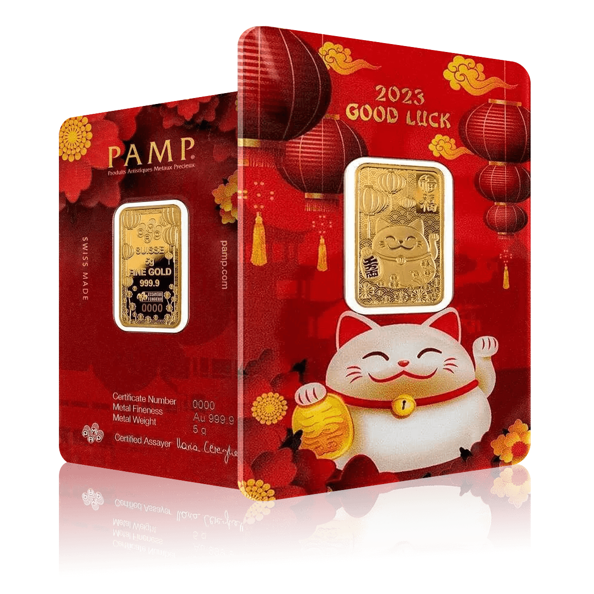 5g PAMP Good Luck Gold Bar (999.9)