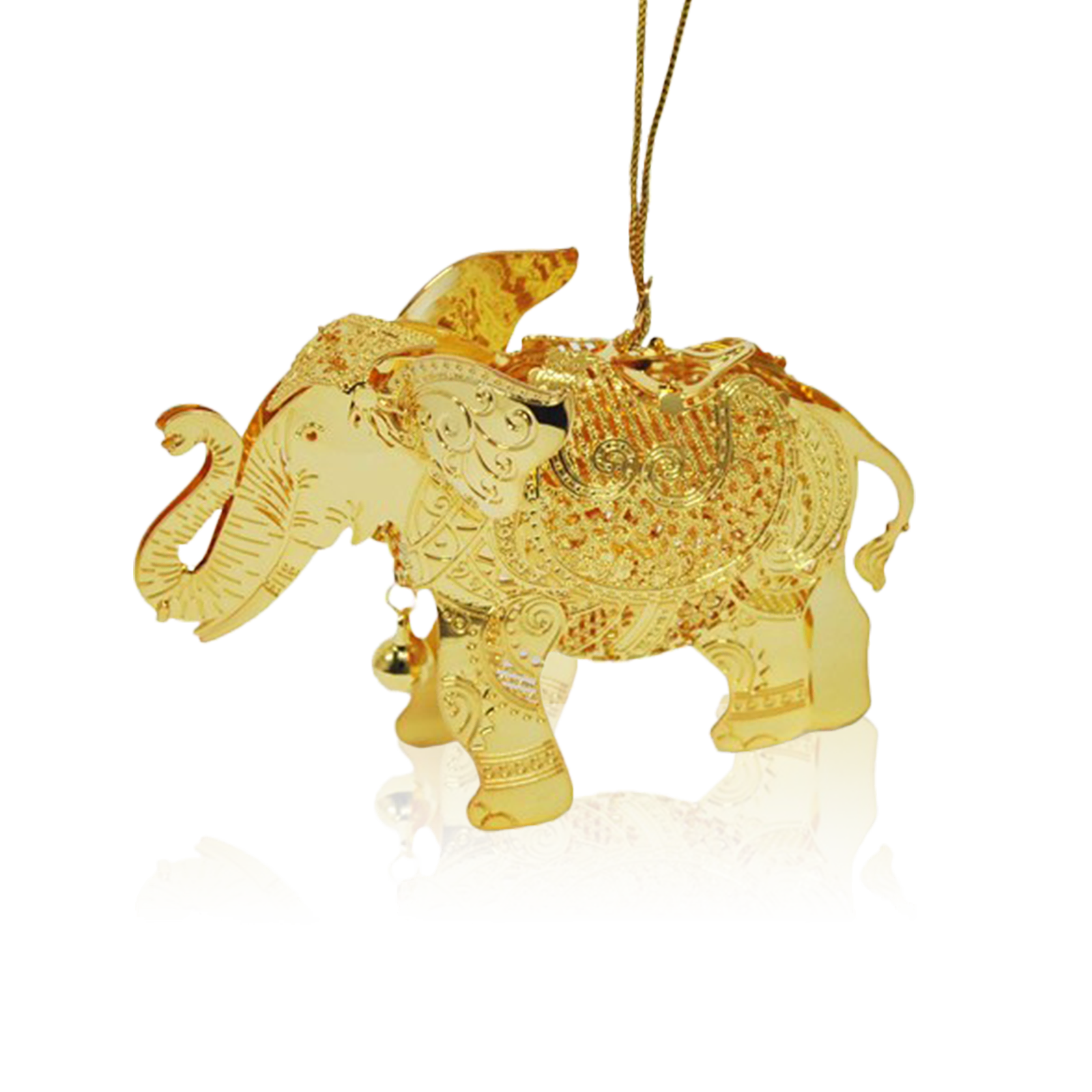 24ct Gold Dipped Christmas Gold Elephant