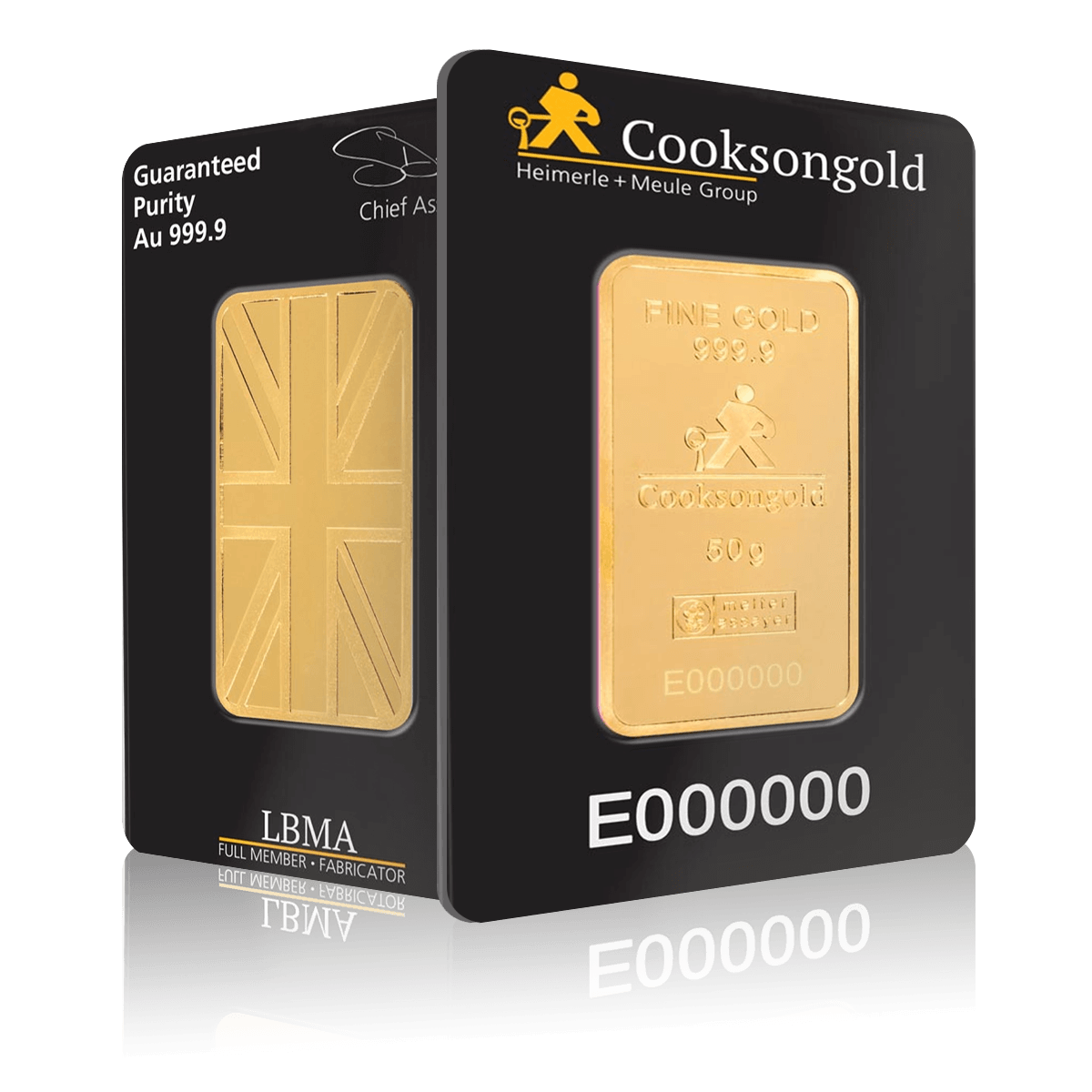 50g Heimerle + Meule Investment Gold Bar 999.9