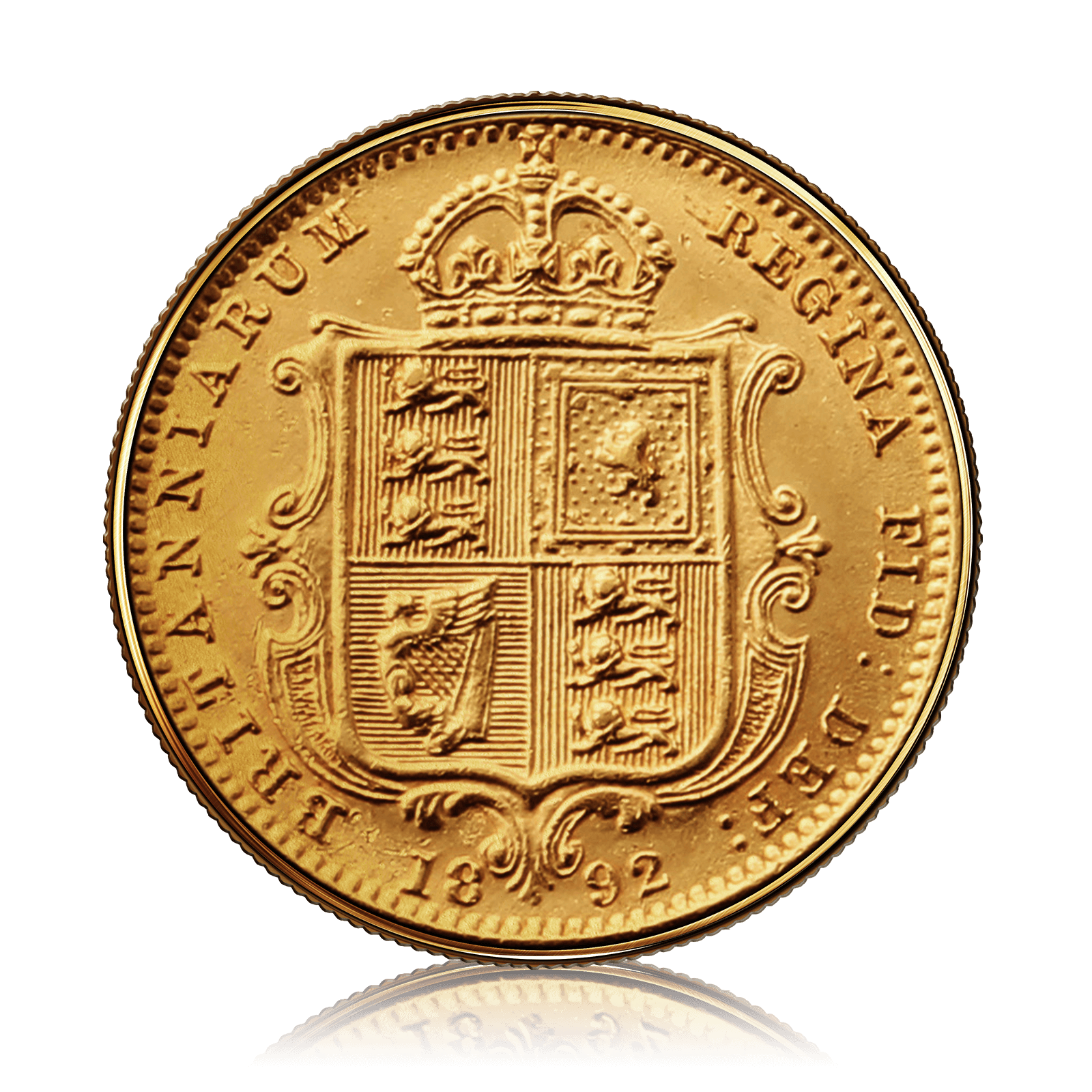 Half Gold Sovereign Queen Victoria, Jubilee Head Shield Back (1887-1893)