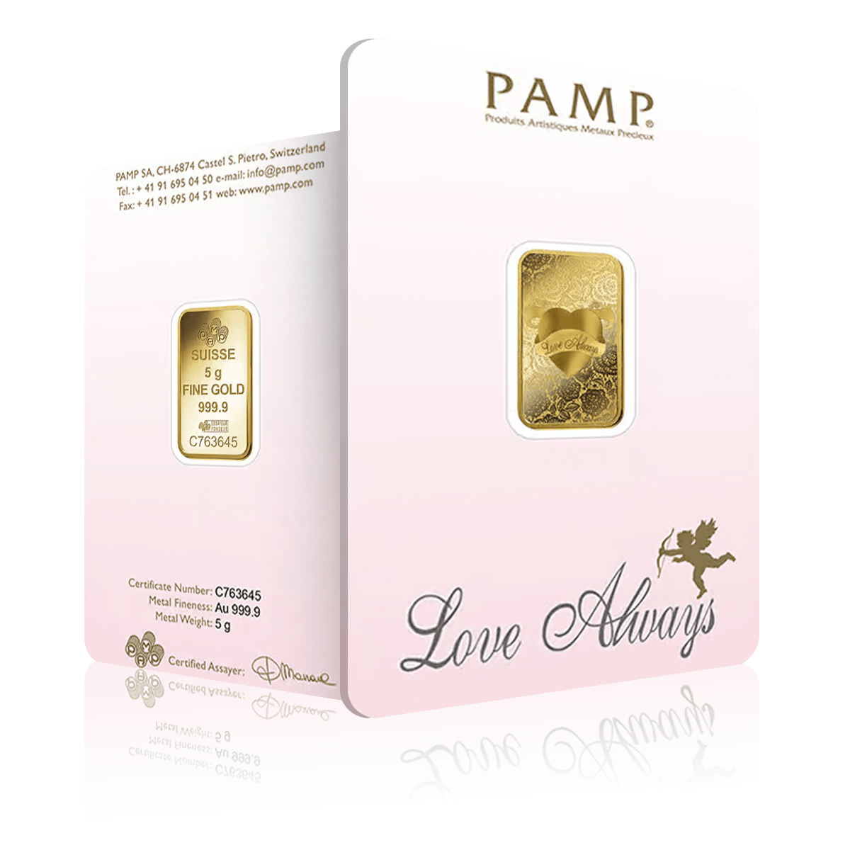 5g PAMP Love Always Gold Bar (999.9)