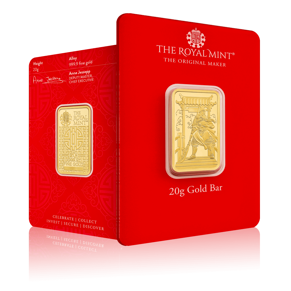 20g Royal Mint Chinese Emperor Guan Gong Gold Bar
