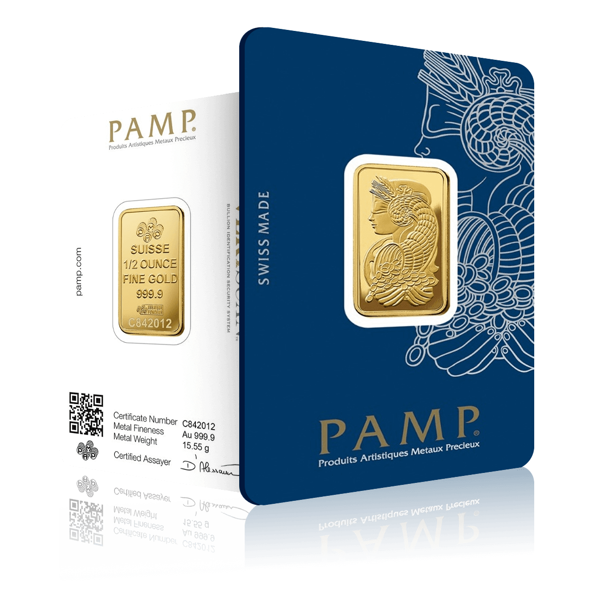 1/2 Oz PAMP Lady Fortuna Gold Bar