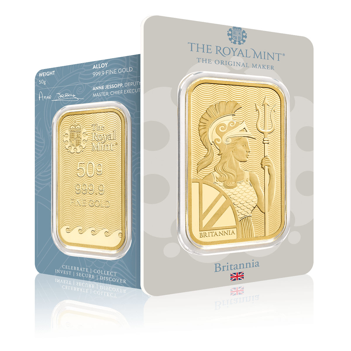 50g Royal Mint Britannia Gold Bar (999.9)
