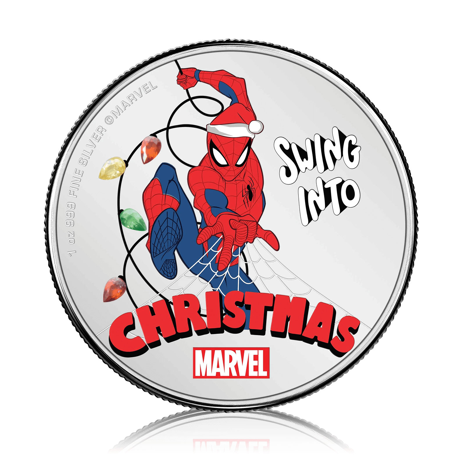 1oz Silver Proof Coin Spiderman Seasons Greetings (2024)