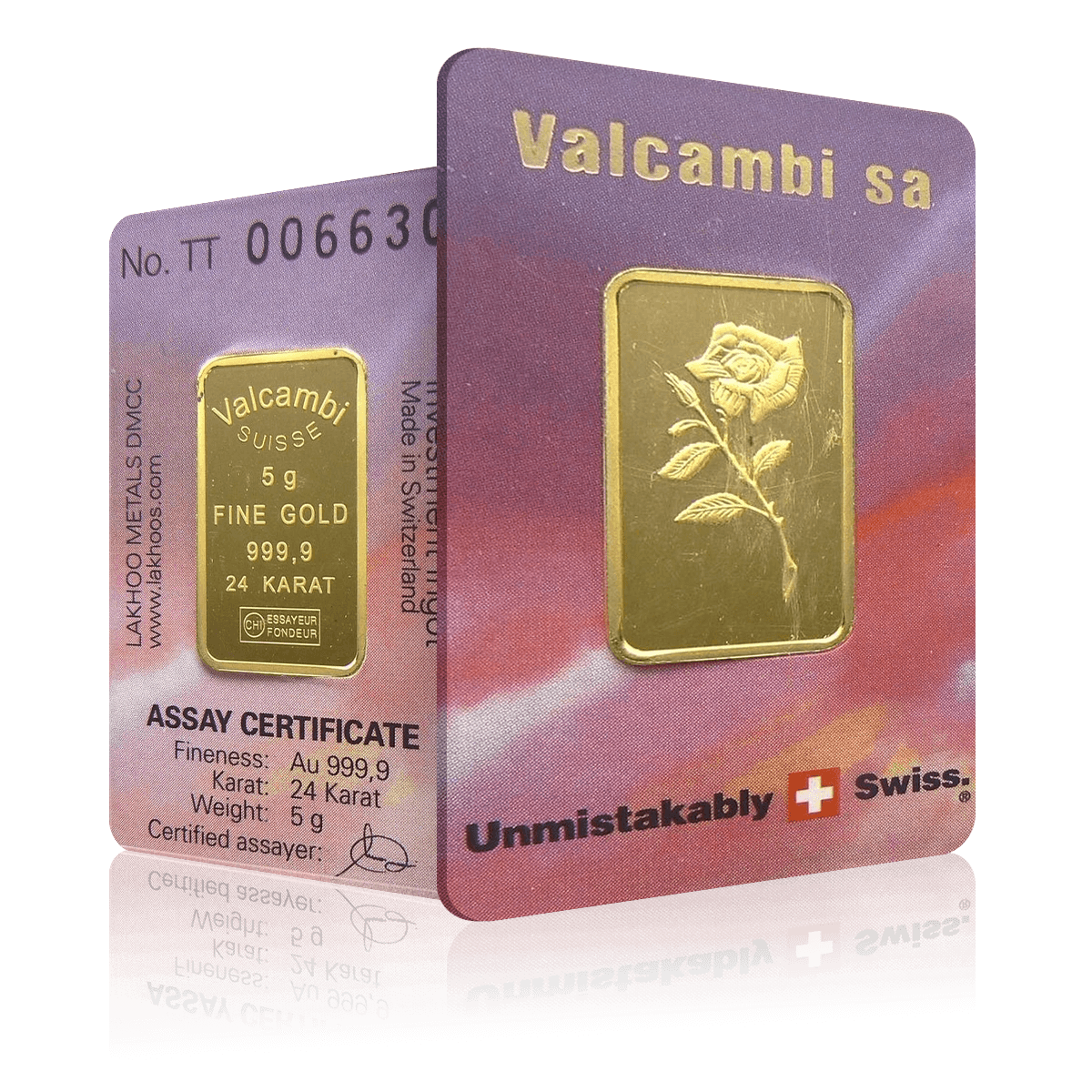 5g Valcambi Rose Investment Gold Bar (999.9)