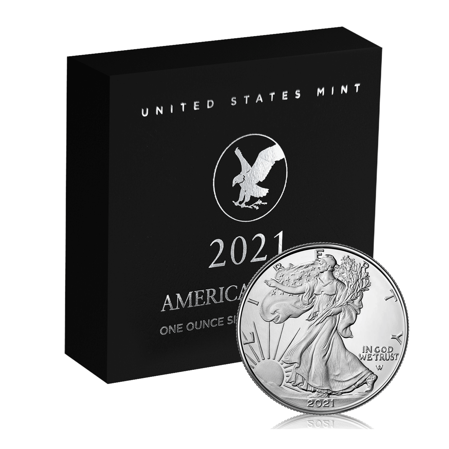 1 Oz Silver US Eagle Proof Coin Box Set (2021)