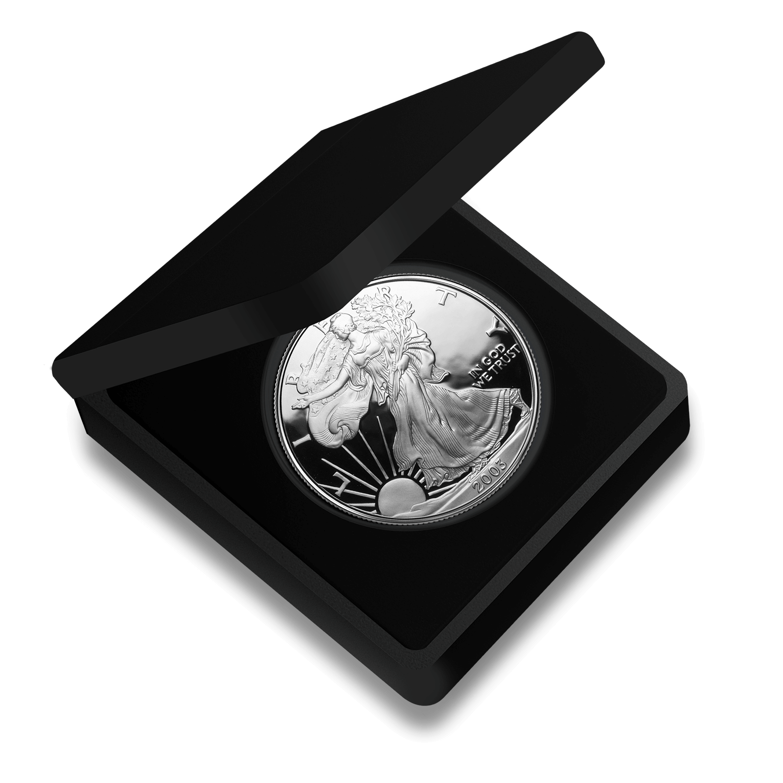 1oz Silver US Eagle Proof Coin Box Set (2003)