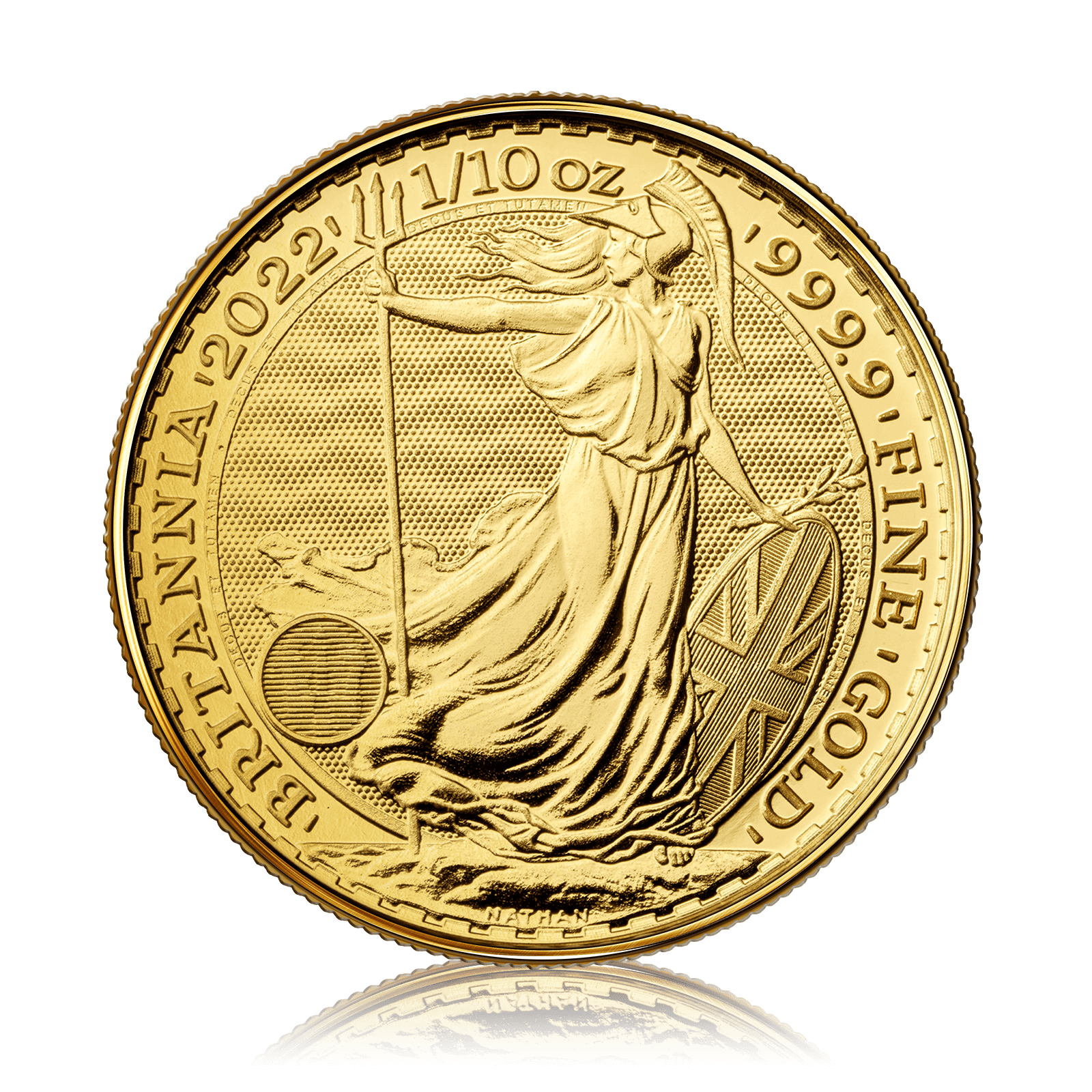 1/10 oz Gold Royal Mint Britannia Queen Elizabeth ll  (2022)