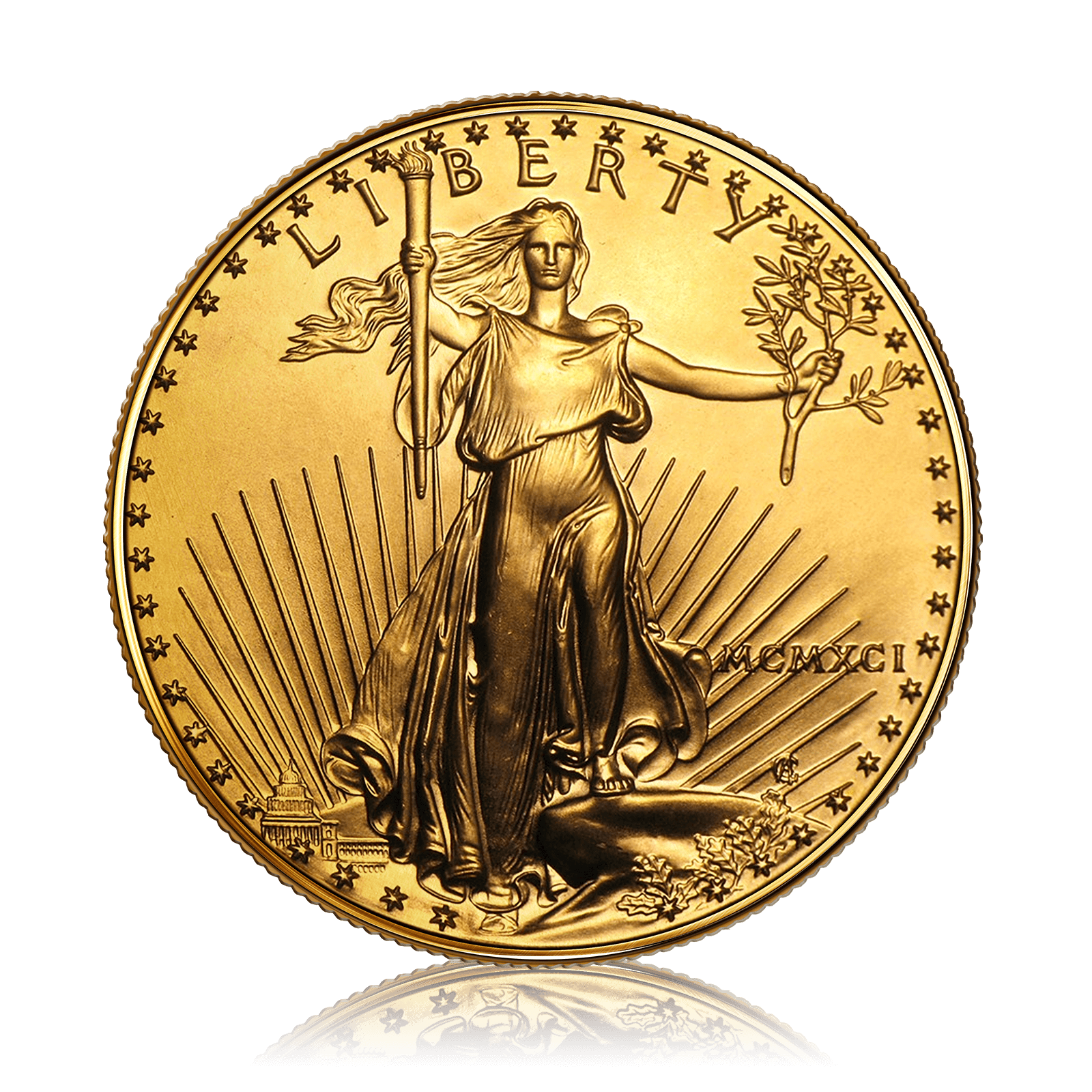 1oz Gold US American Eagle (MCMXCI/ 1991)