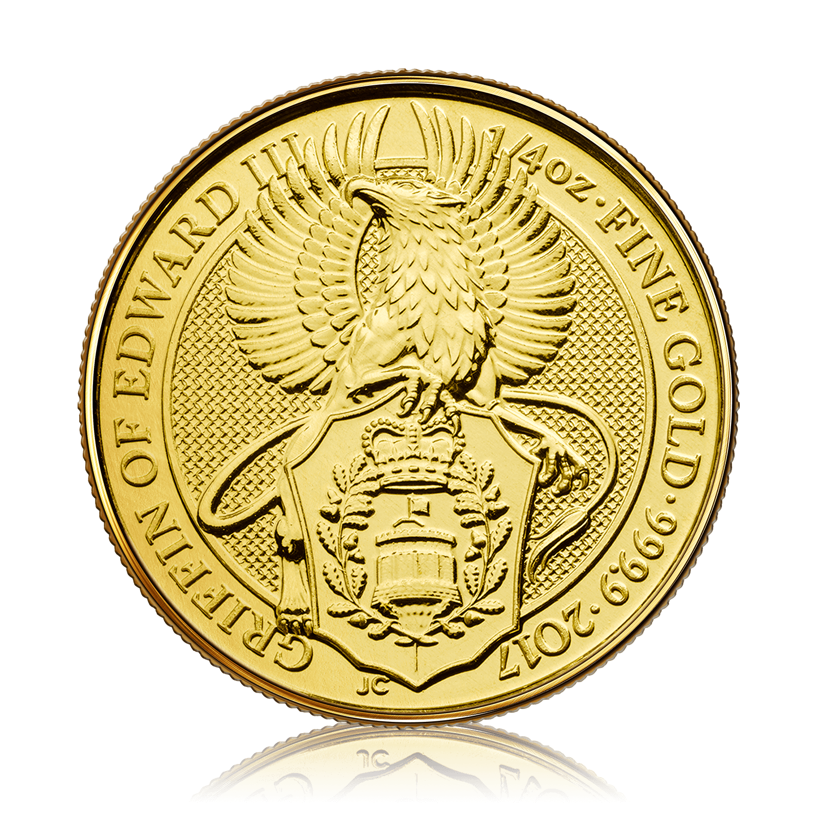 1/4 oz Gold Queens Beast Griffin Of Edward (2017)