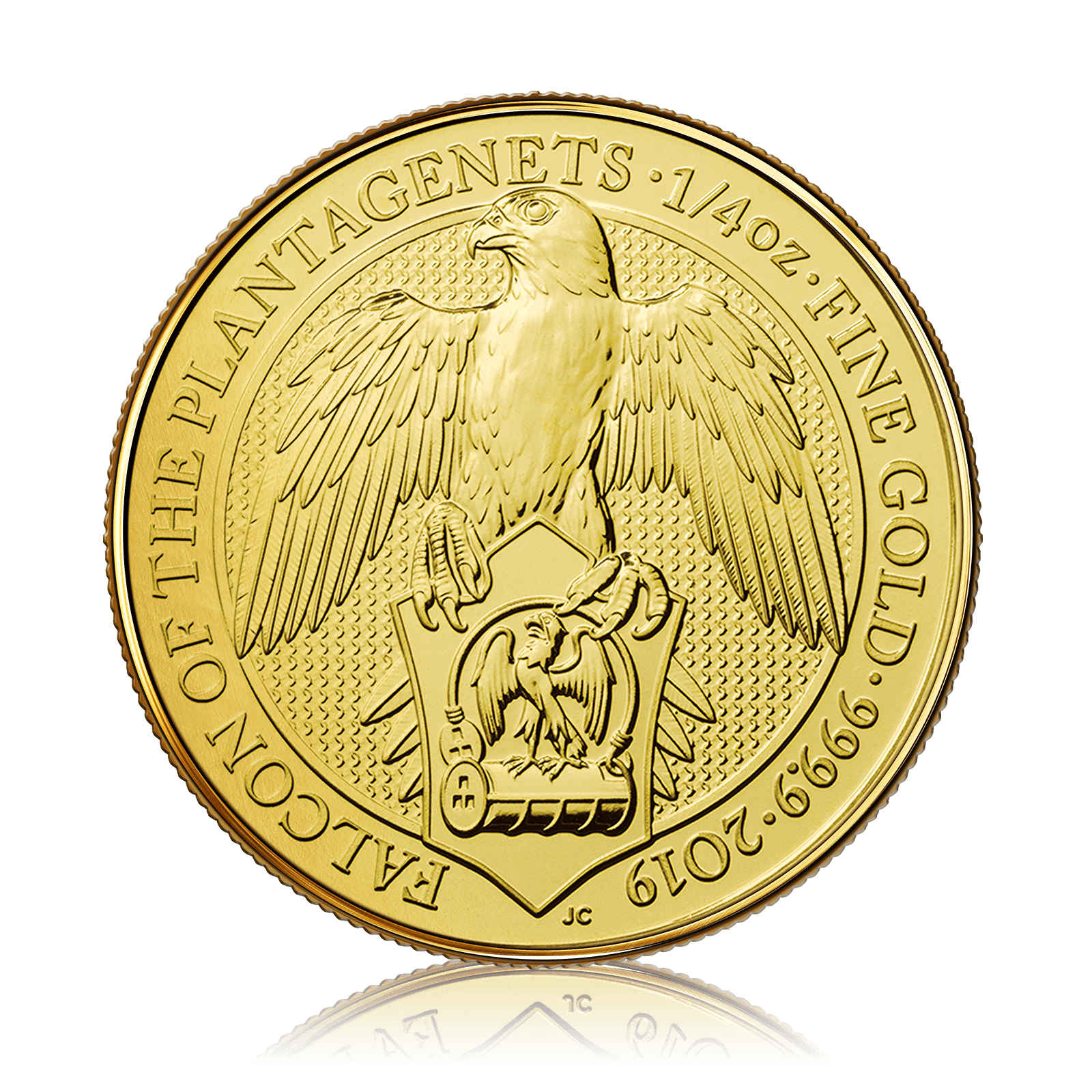 1/4 Oz Gold Queen's Beast Falcon Of The Plantagenets (2019)