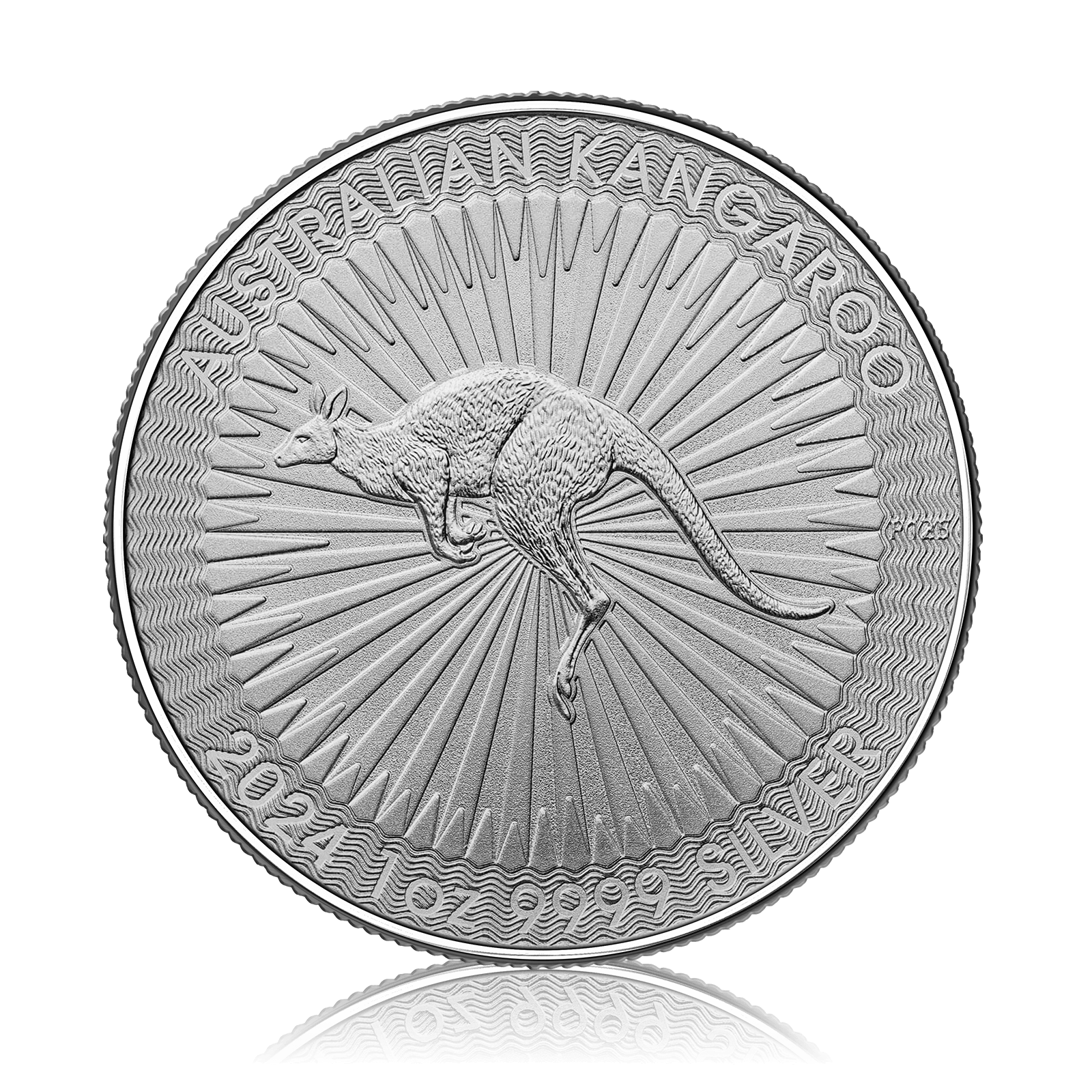 1oz Silver Australian Kangaroo Tube of 25 Coins (2024)