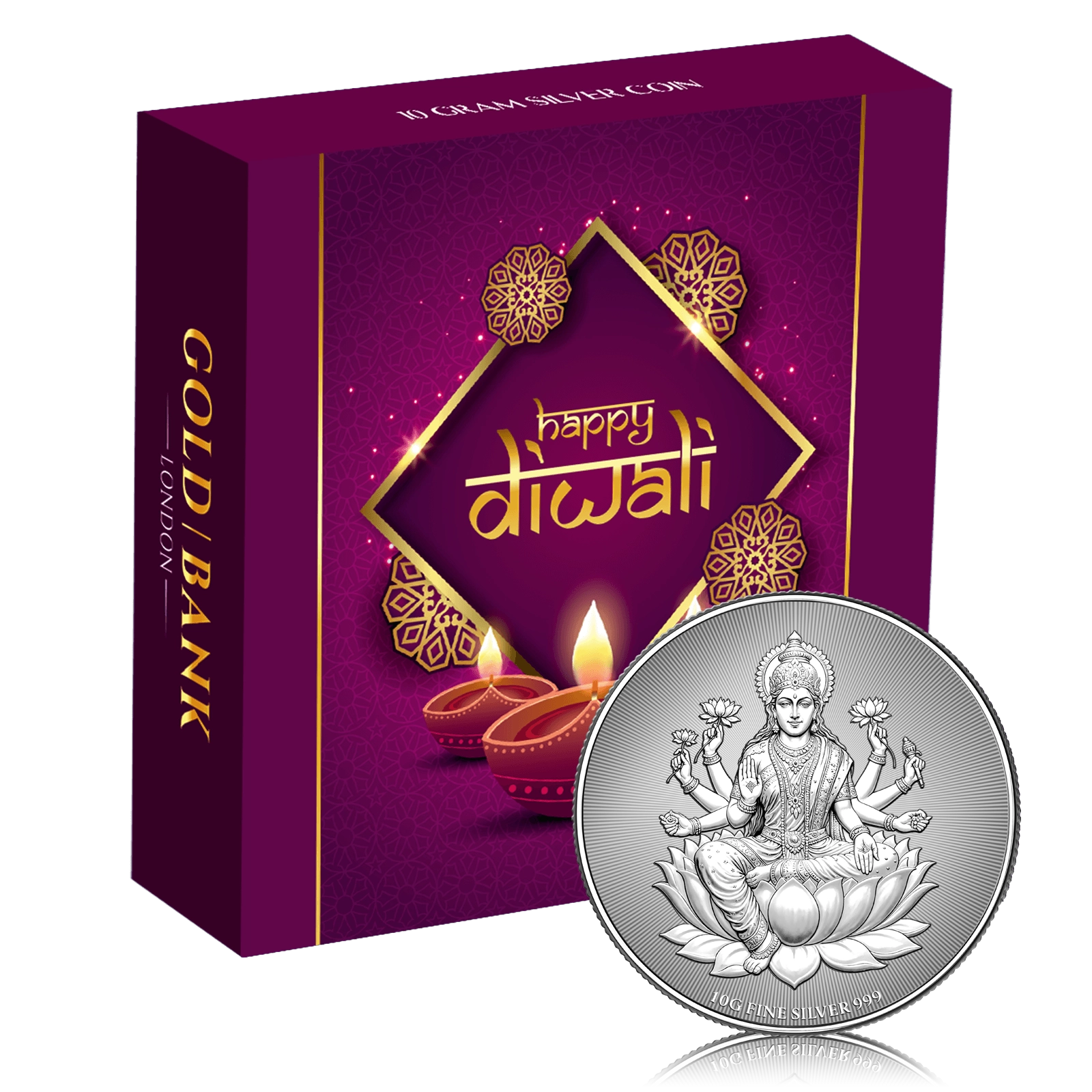 10g Silver Gold Bank Happy Diwali Laxmi (Box Set)