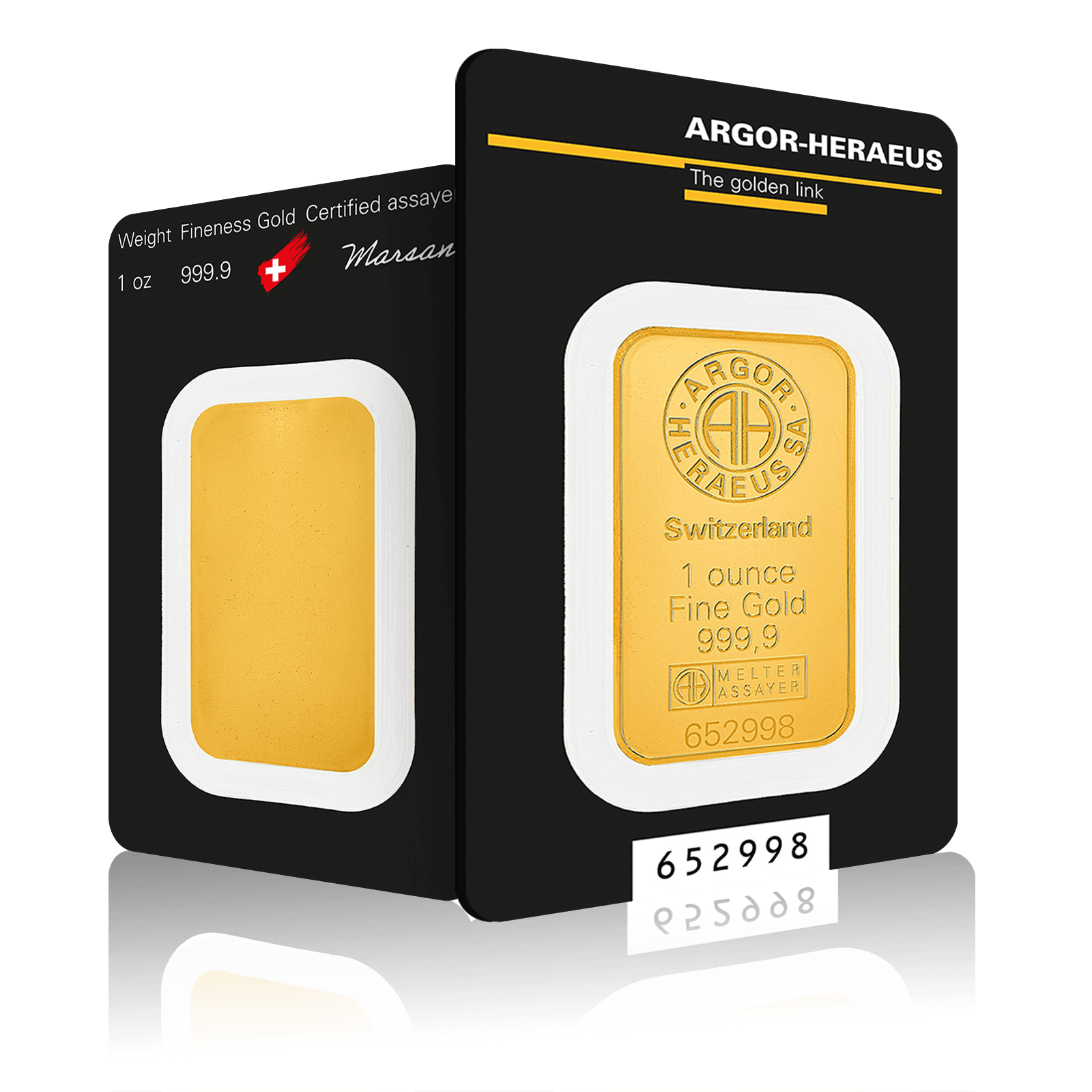 1oz Argor-Heraeus Investment Gold Bar (999.9)