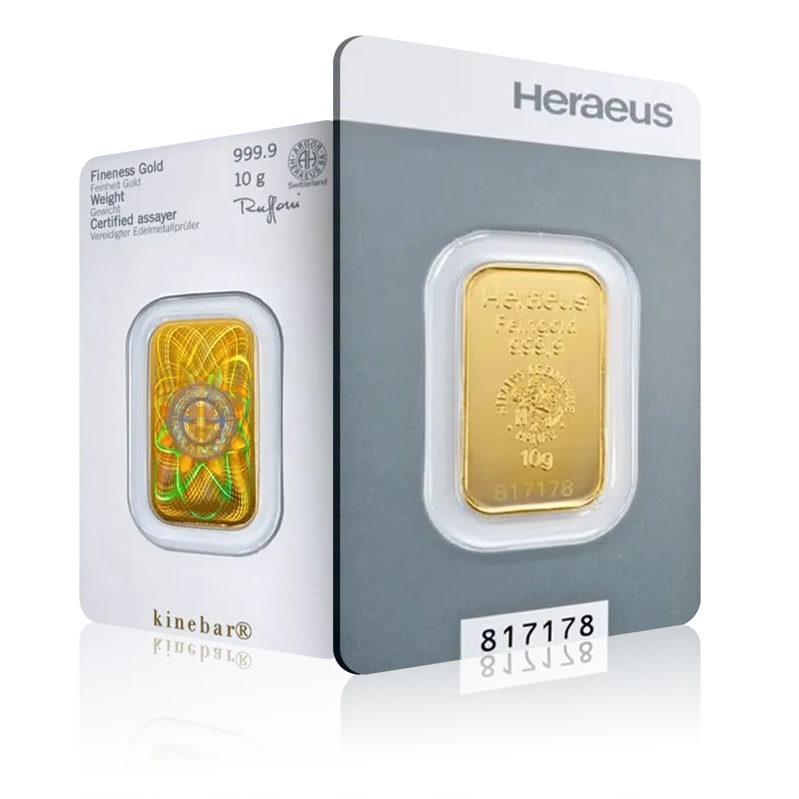 10g Heraeus Investment Gold Bar (999.9)