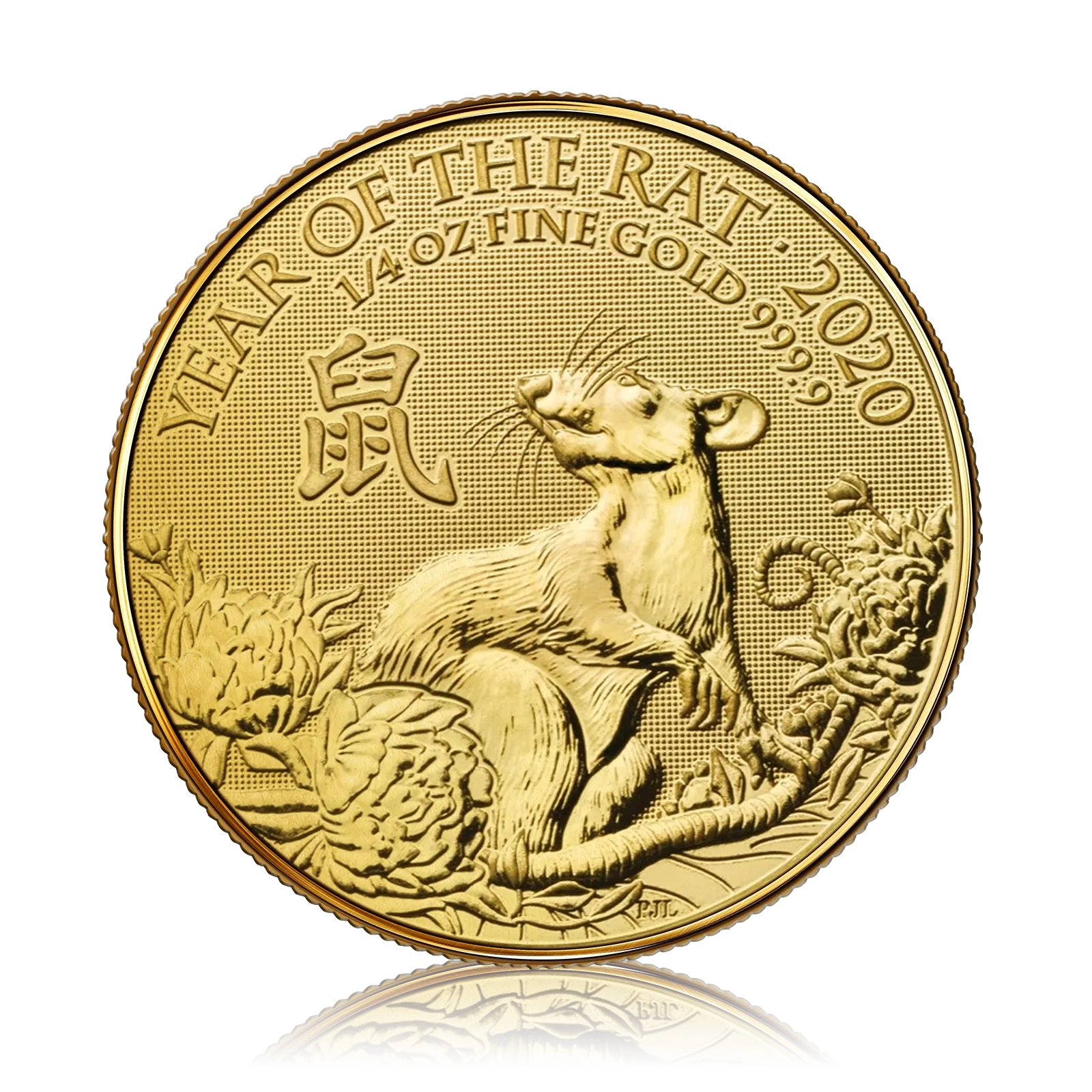 1/4 oz Gold Royal Mint Lunar Series Year of the Rat (2020)