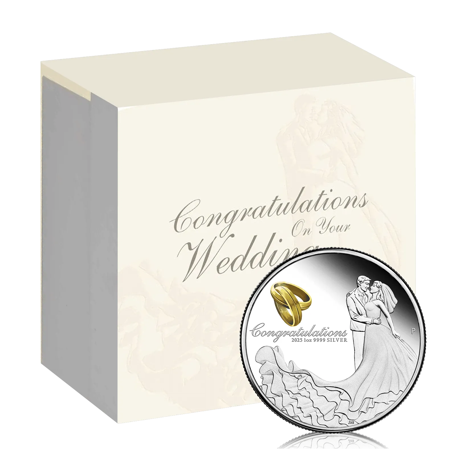1 Oz Silver Congratulations Happy Wedding Gift Box (2025)