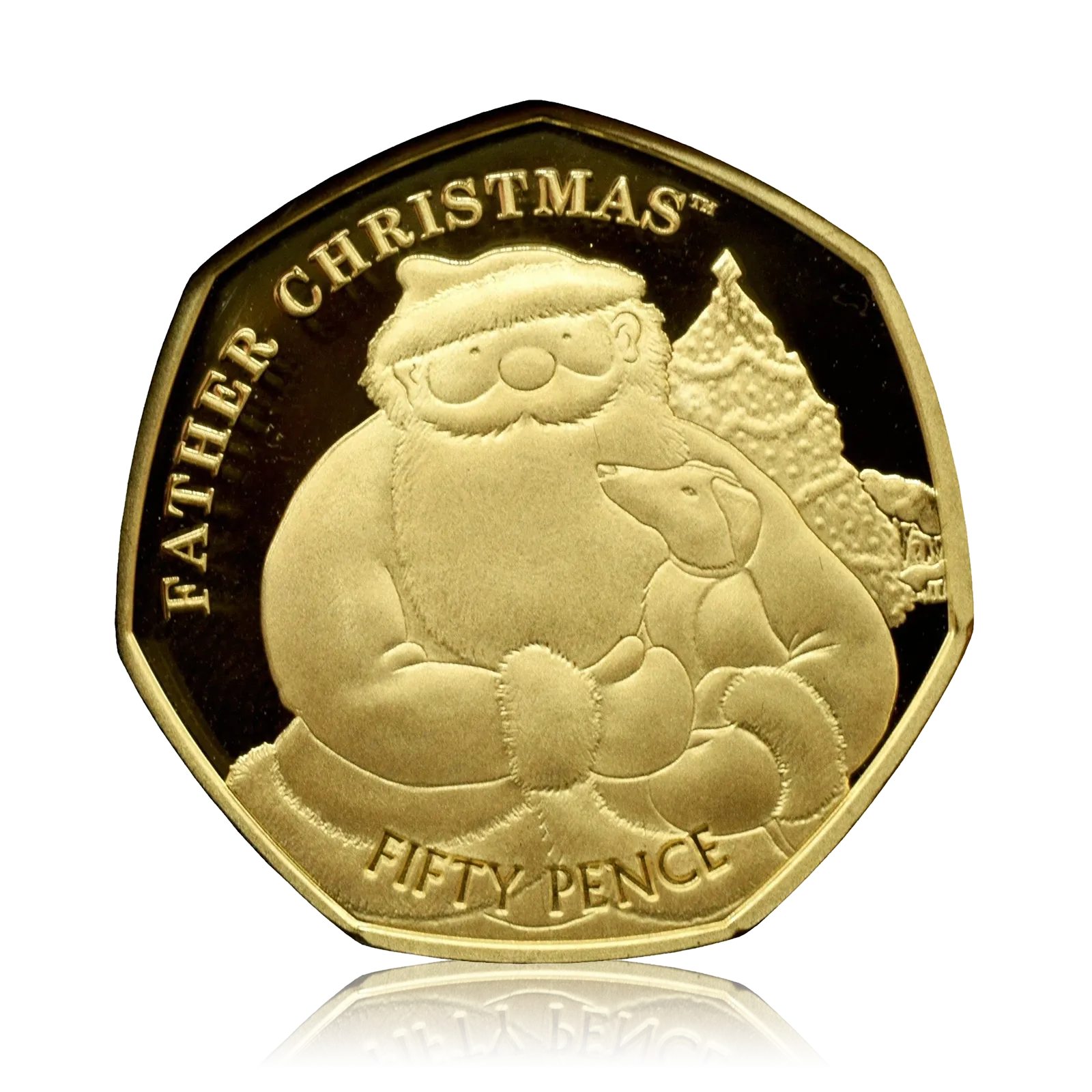 50 Pence  Elizabeth II Father Christmas Gold Coin (2021)