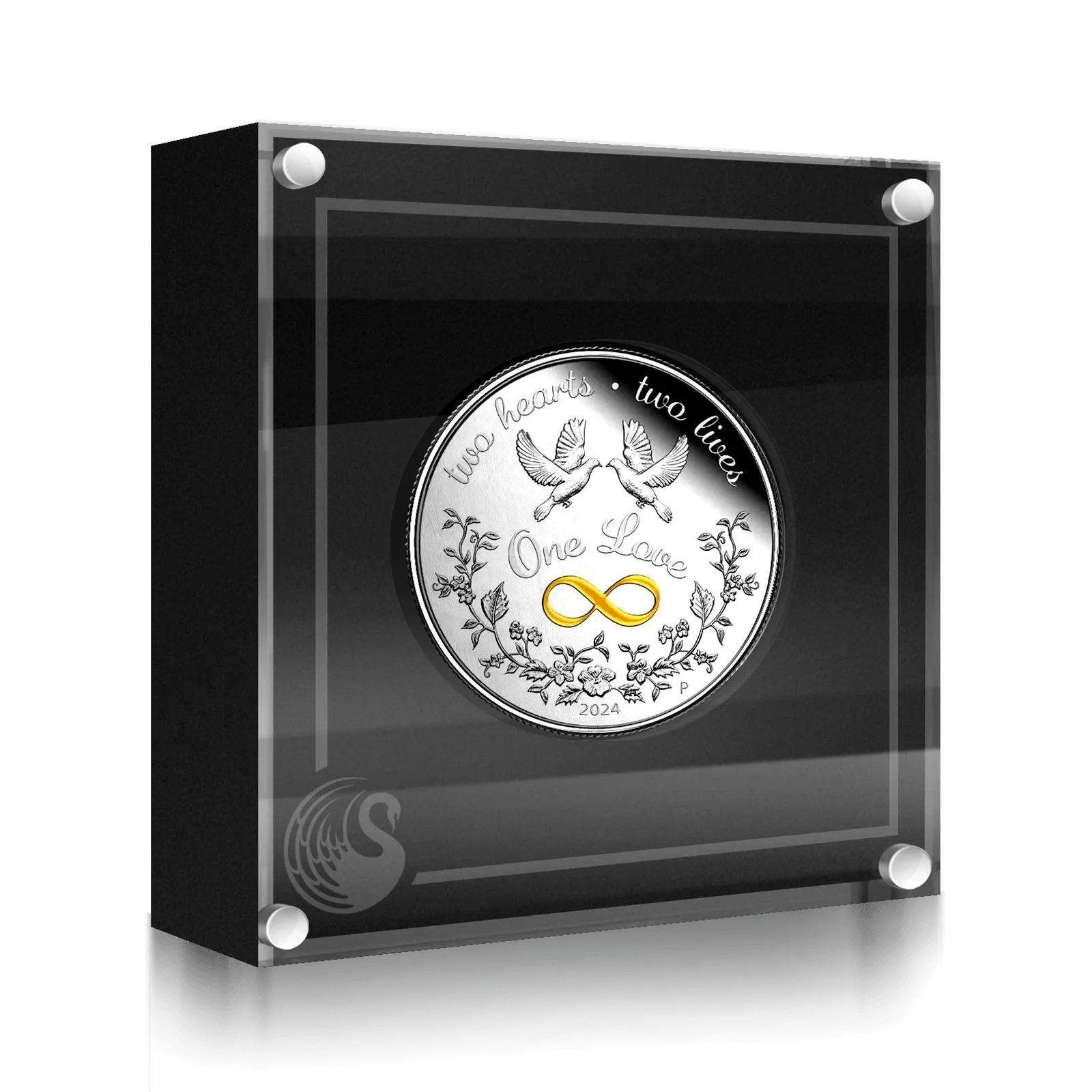 thumbnail image 2 of 2020 One Love 1oz $1 Silver Proof Coin – Perfect Valentine’s Gift From The Perth Mint 2 of 5