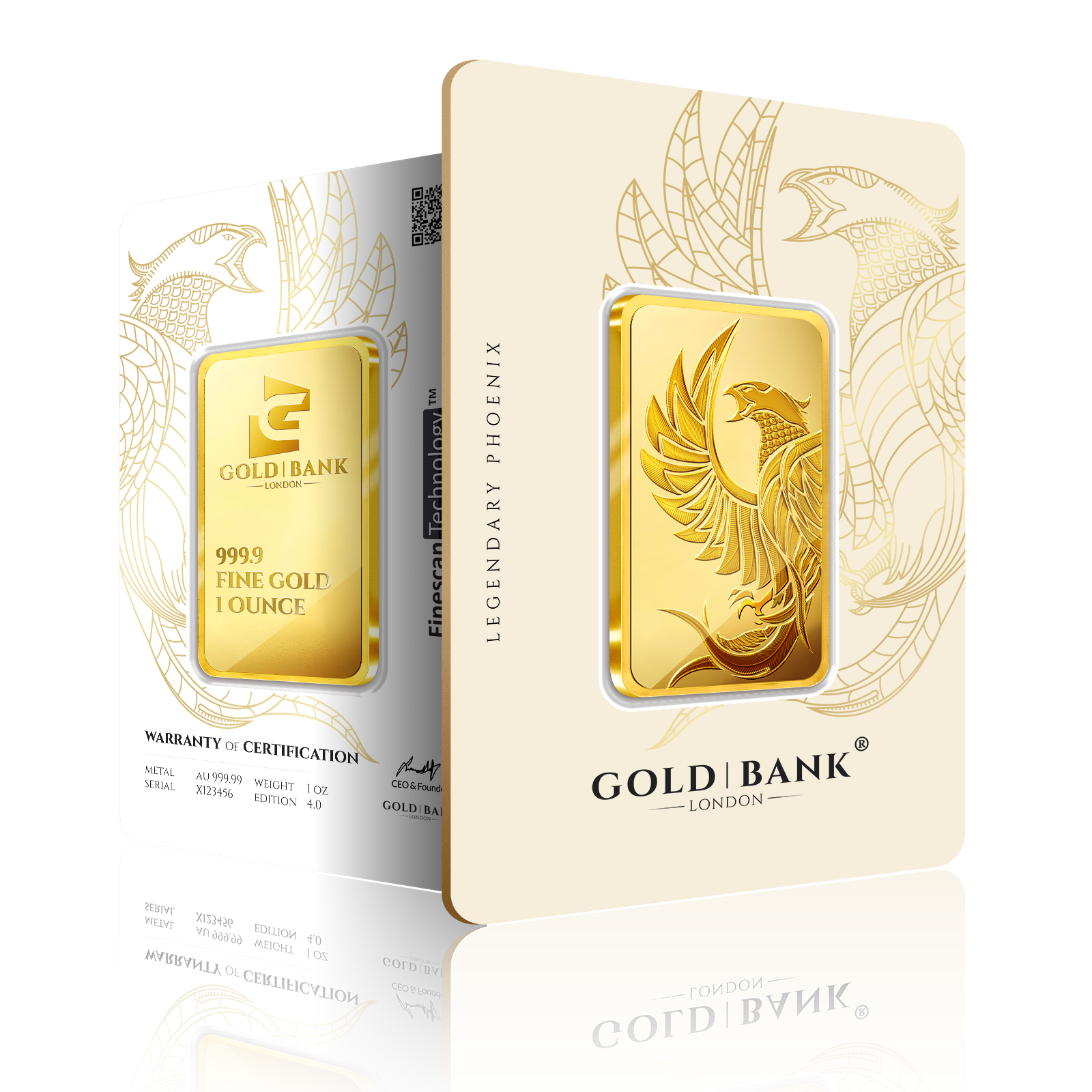 1oz Gold Bank Legendary Phoenix Gold Bar