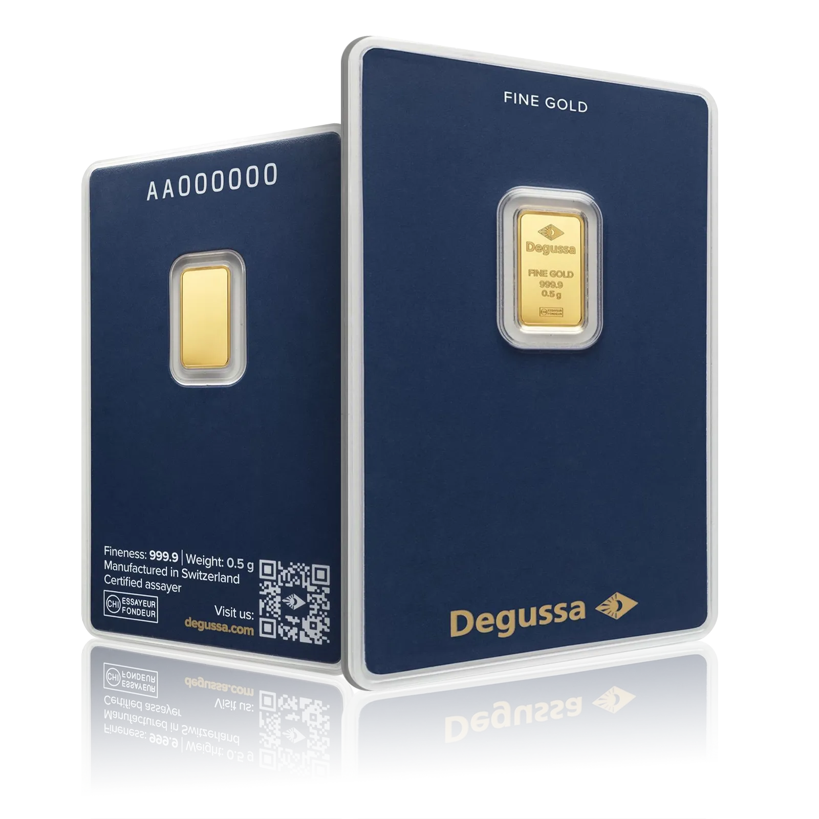 0.5g Degussa Investment Fine Gold Bar (999.9)