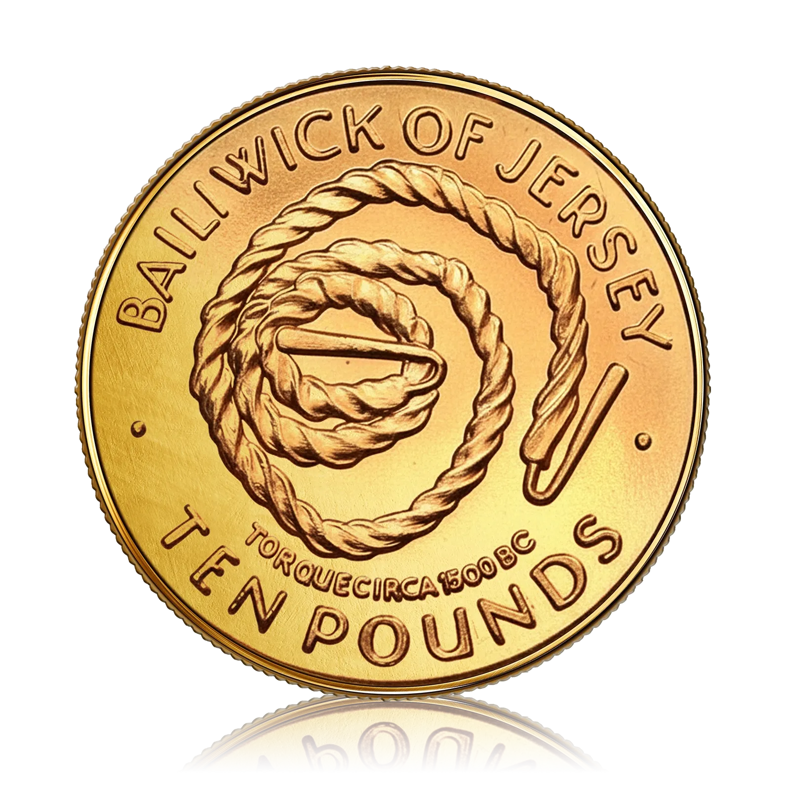 Queen Elizabeth II Silver Wedding £10 Gold Proof  (Jersey-1972)