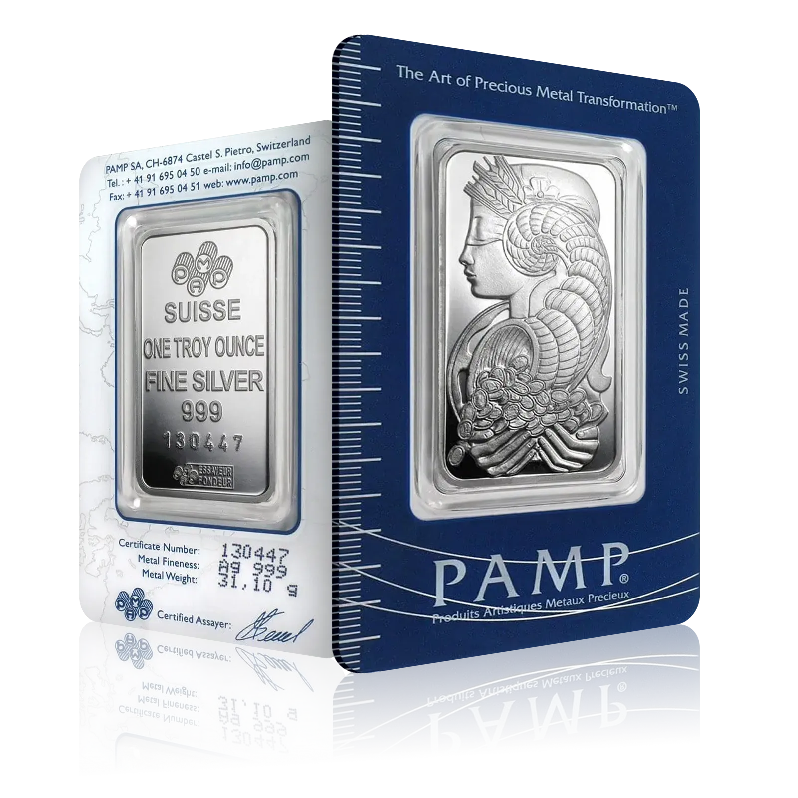 1oz PAMP Lady Fortuna Silver Bar
