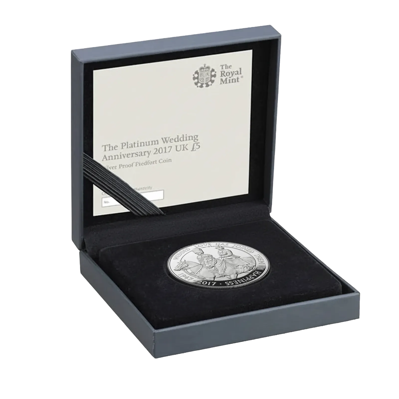 Platinum Wedding Anniversary £5 Silver Proof Coin Box Set (2017)