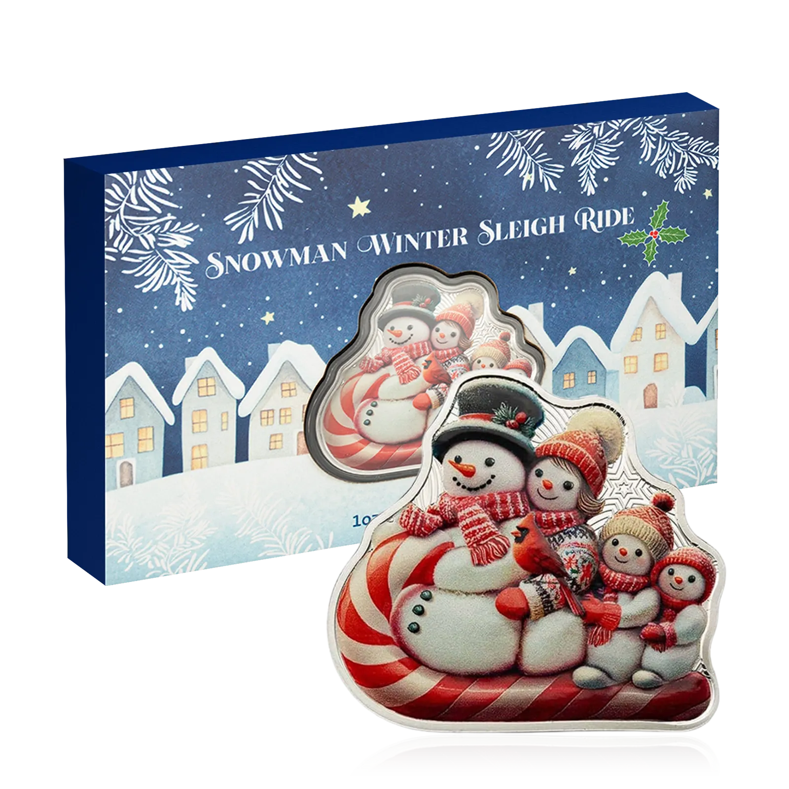 1oz PAMP Silver Snowman Sleigh Ride Box Set (2025)