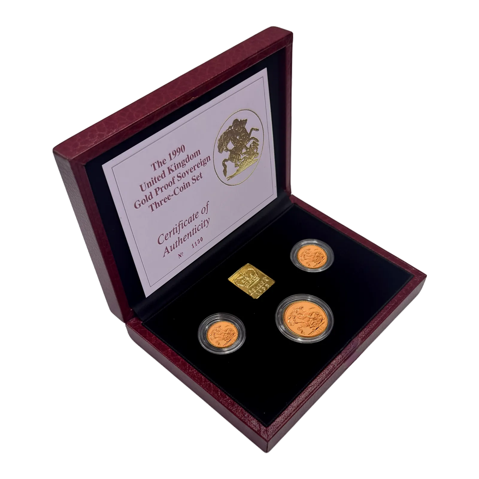 The 1990 UK Gold Proof Sovereign Three Coins (Box Set)