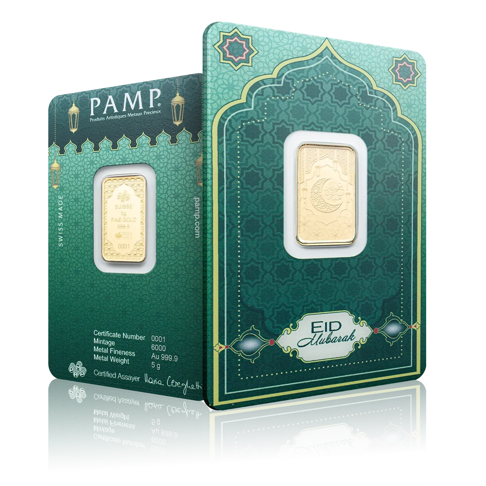 5g PAMP Eid Muabarak Gold Bar (999.9)
