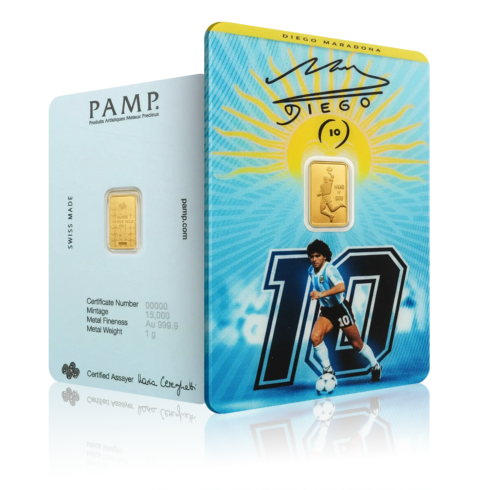 1g Gold PAMP Maradona Bar (999.9)