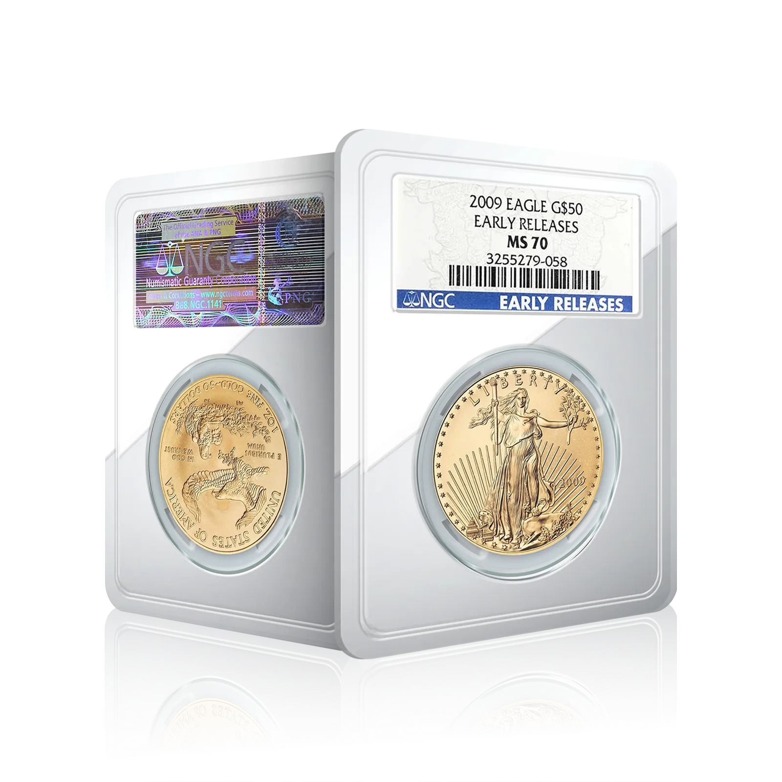 1oz Gold US  Eagle NGC Graded Early Releases MS-70 (2009)