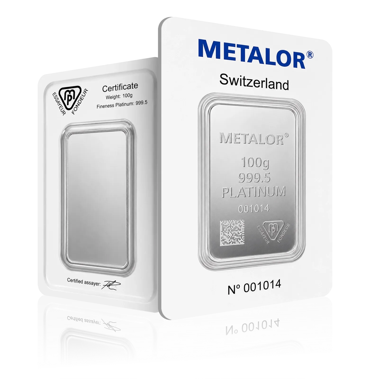 100g Metalor Investment Platinum Bar