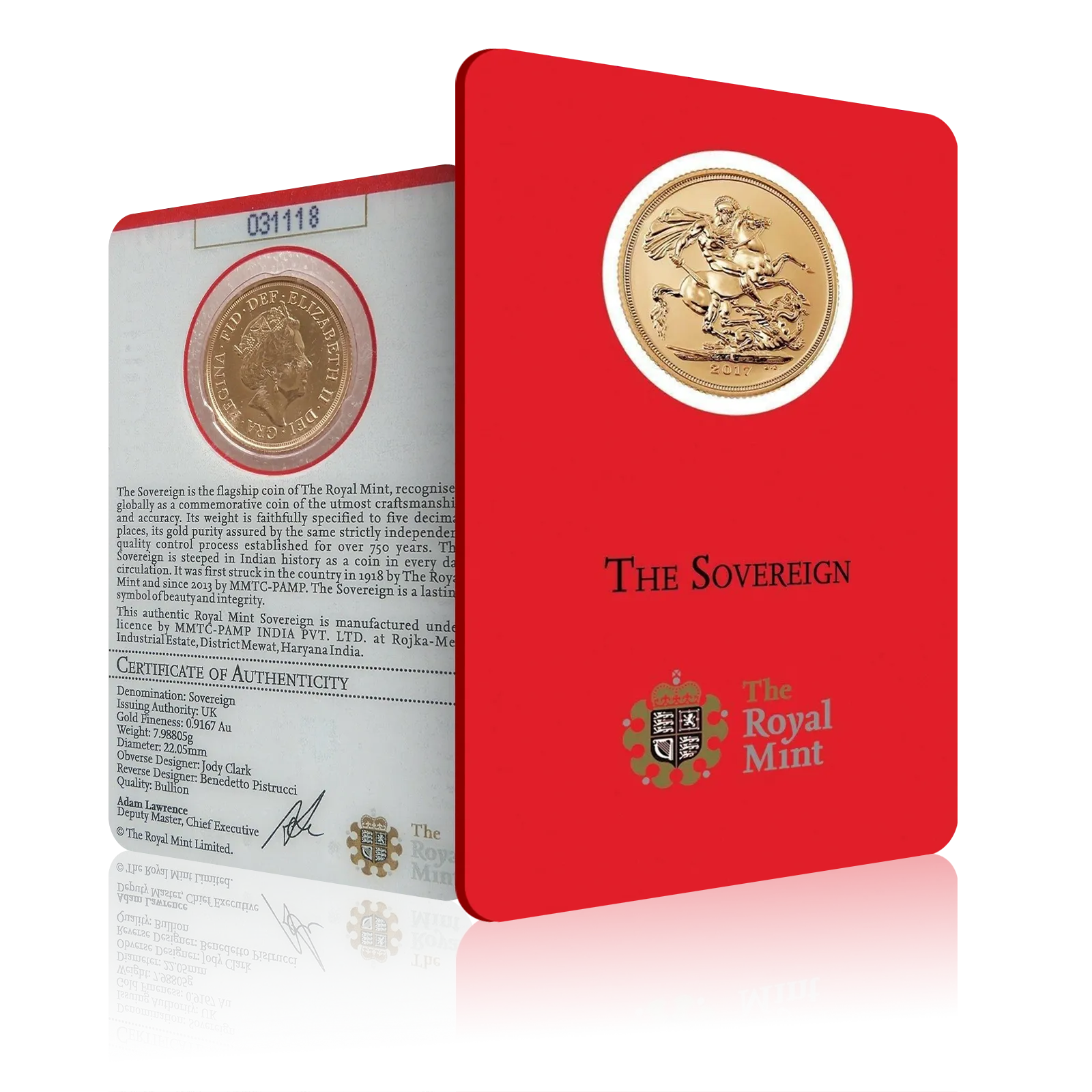 Gold Sovereign Queen Elizabeth II Fifth Portrait (2017)