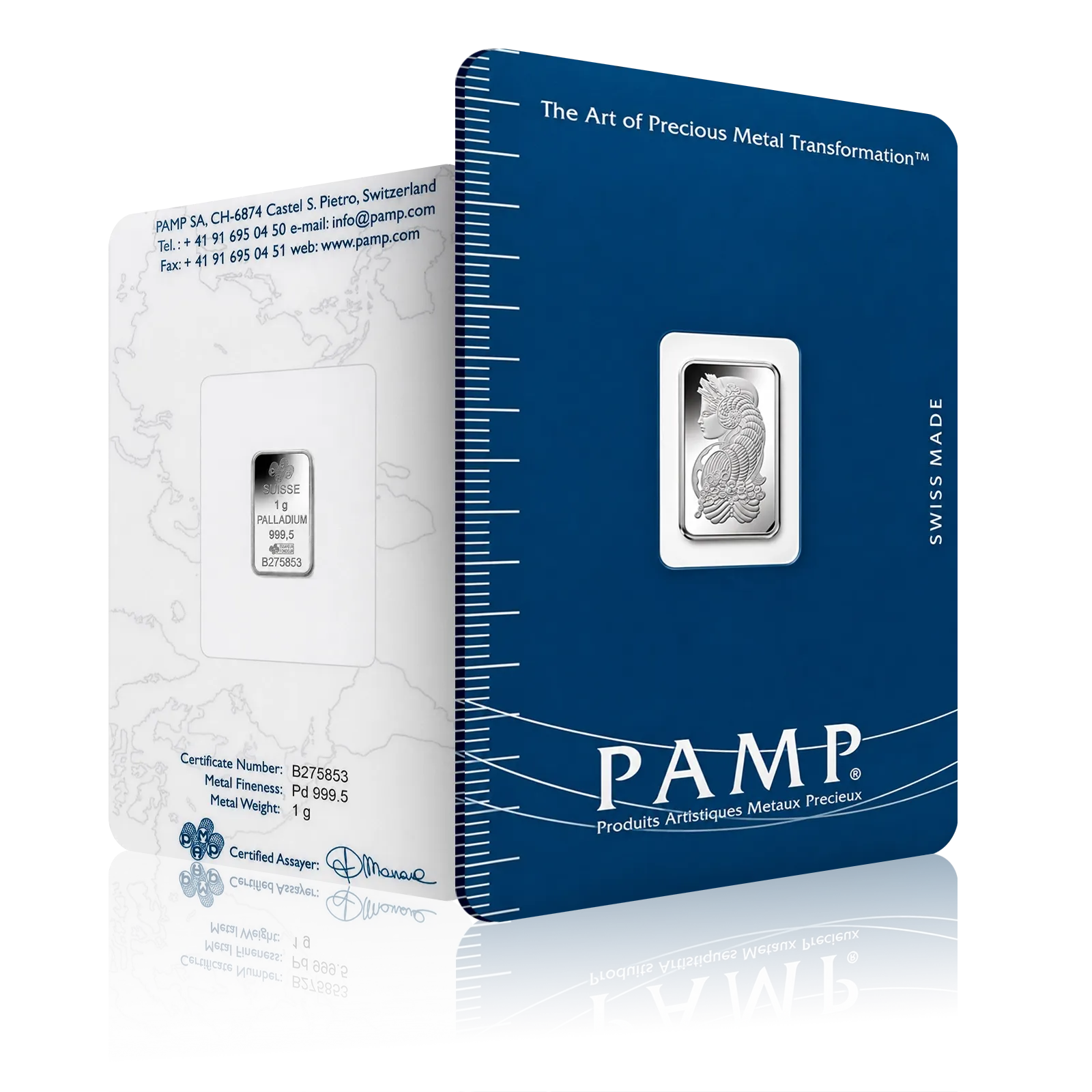 1g PAMP Palladium Bar